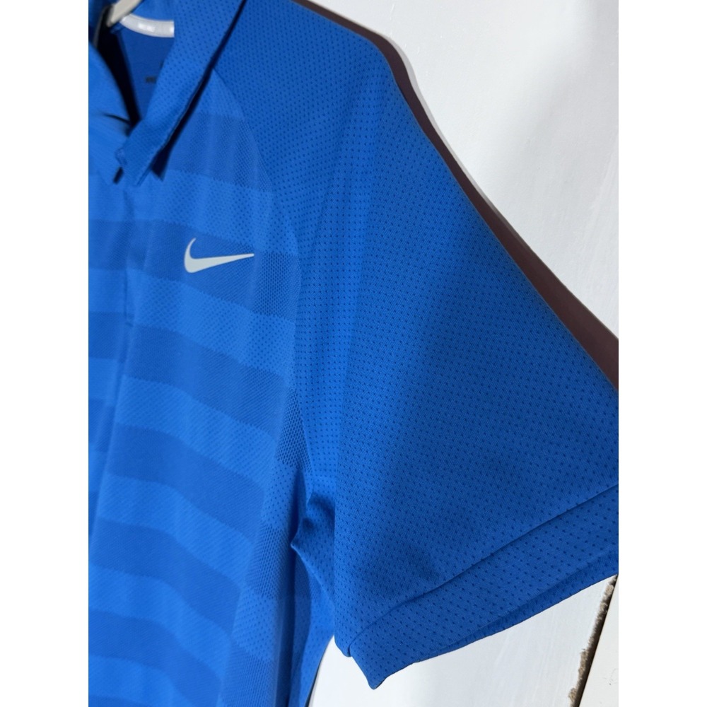 Nike Zonal Cooling Nike Golf Polo Mens Size Medium Blue - Picture 6 of 9